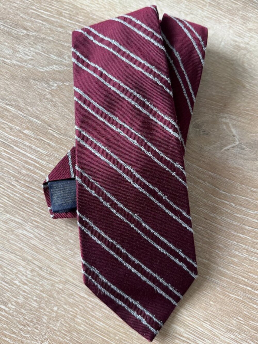 Brooks Brothers Red Tie + White Striped Pattern
